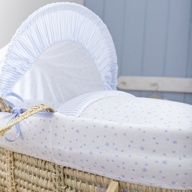 Clair de lune clearance moses basket mattress size